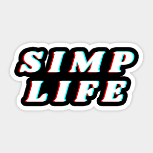 Simp Life v3 - White Out Sticker